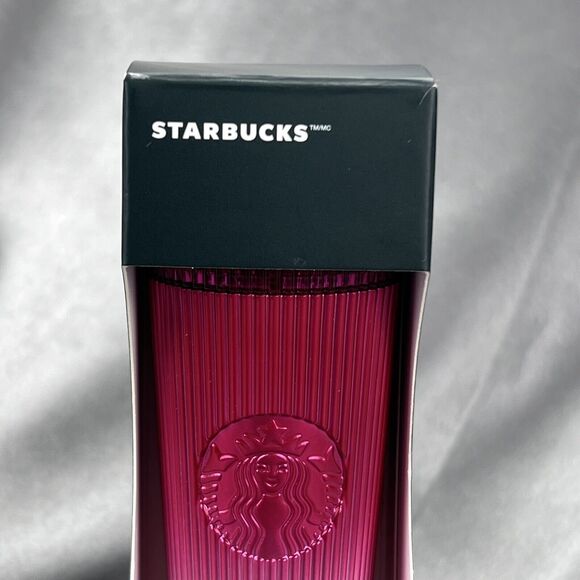Starbucks Cold Cup Key Chain‎ Ornament Pleated Hot Pink Ombre 3" Tall 2024 Gifts - Picture 4 of 9